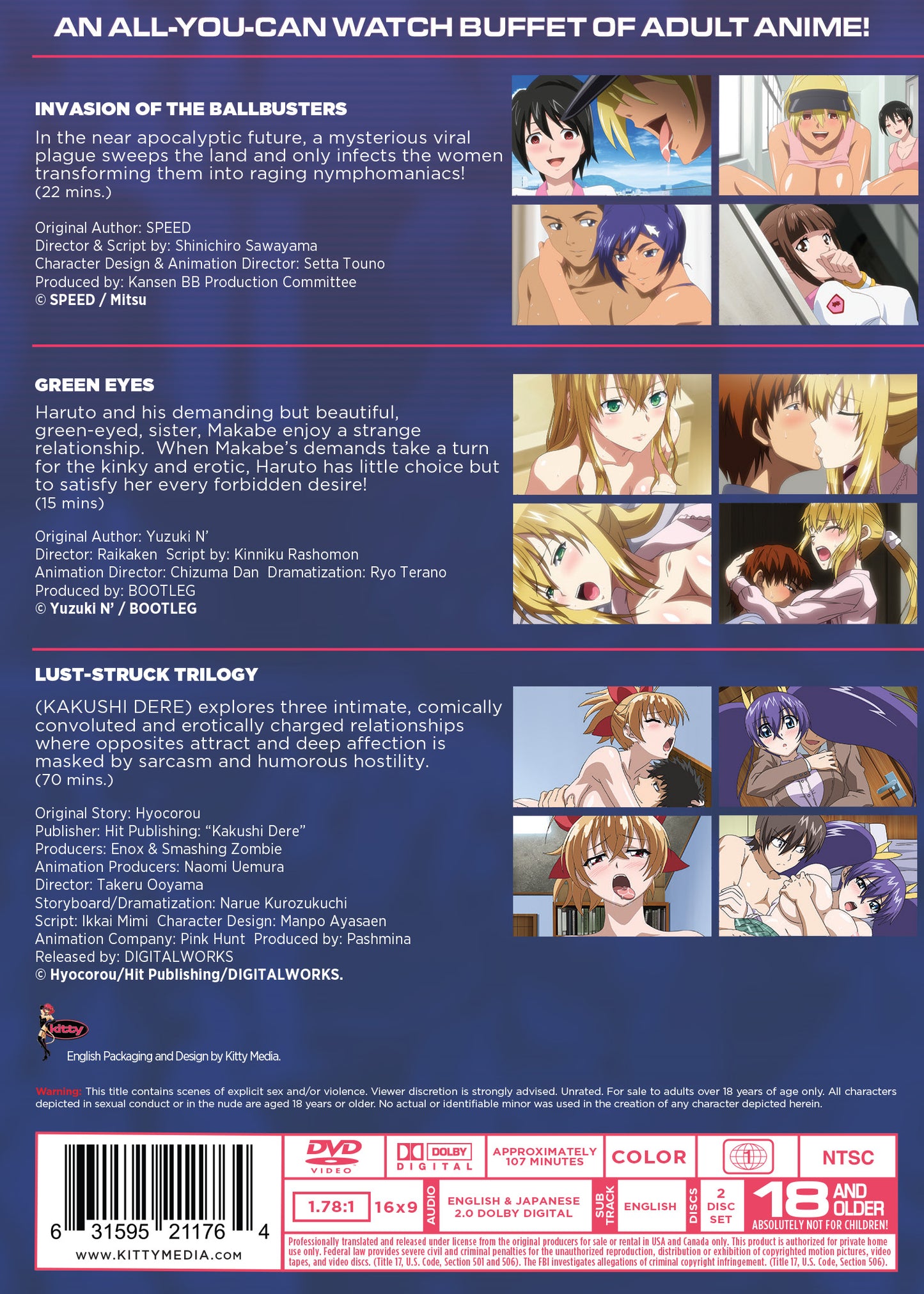 Kitty Pleasure Pack 5 (Lust Struck/Hentai Heaven 3.5) [DVD]
