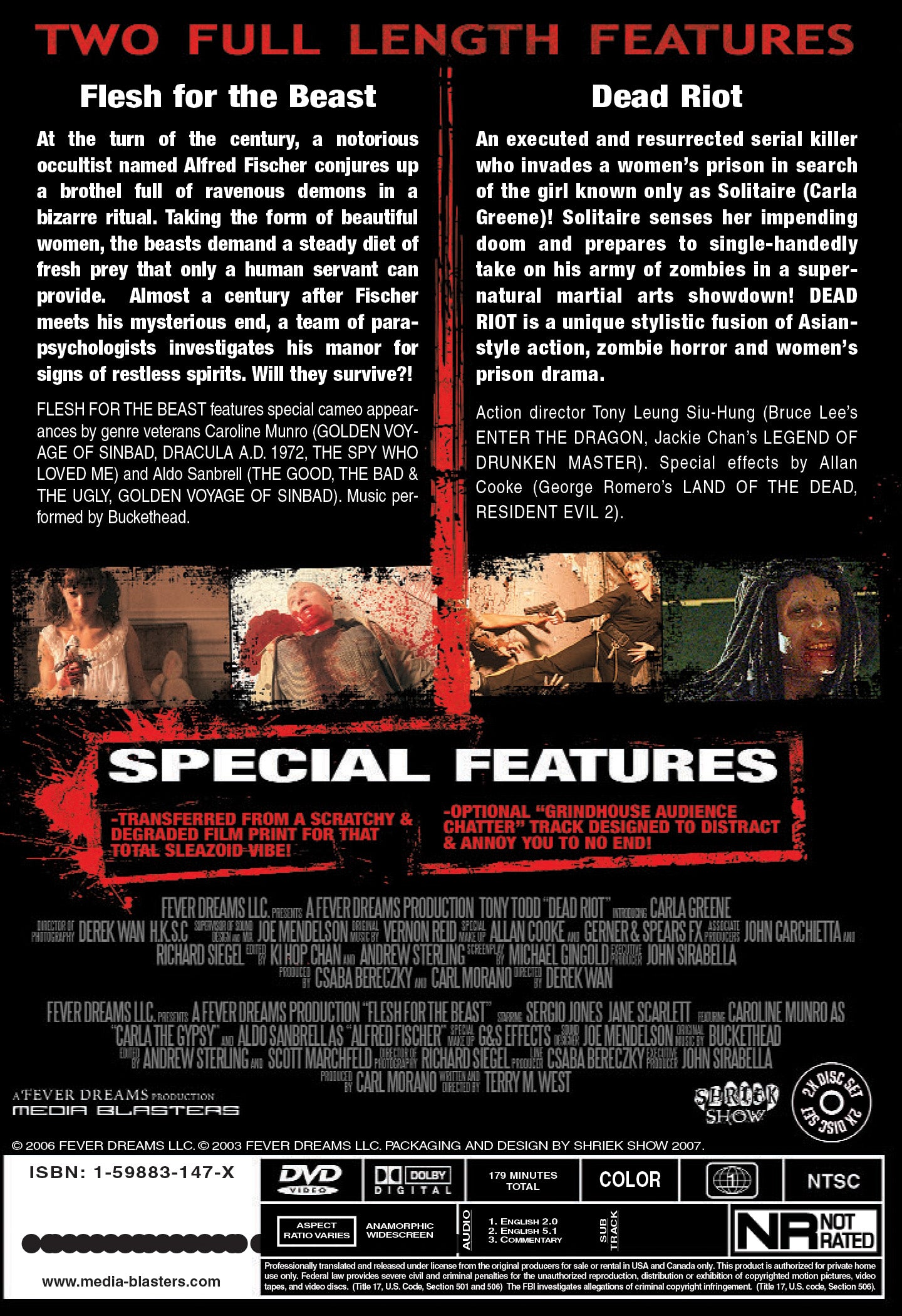 SHRIEK PACK: FLESH FOR THE BEAST & DEAD RIOT [DVD]